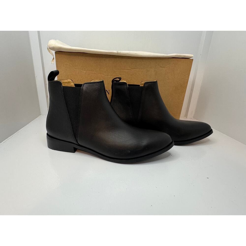 Nisolo Everyday Chelsea Commuter Boots Black Leather Size 10 NIB